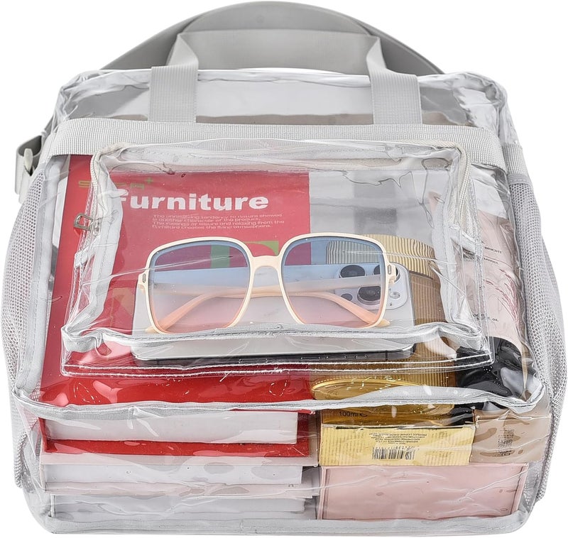 Busiuw Clear Bag for Stadium Events 12x12x6, Clear Bag Clear Tote Bag with Reinforced Straps for Sporting Events Travel - Image 4
